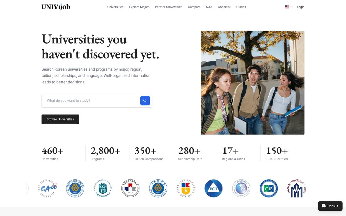 UNIVijob service screen 1